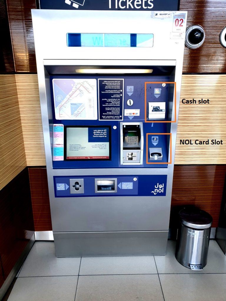 Nol Recharge via Ticket Vending Machines